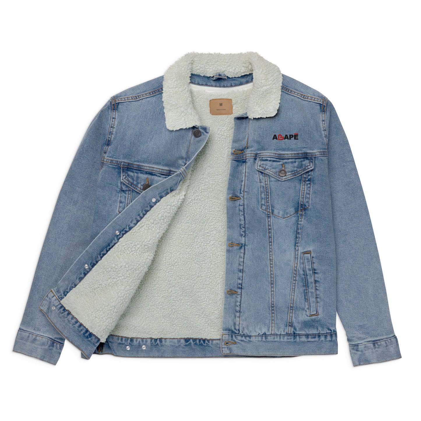 Agape denim sherpa jacket
